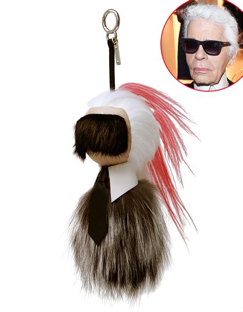 fendi karl lagerfeld fur keychain|fendi keychain.